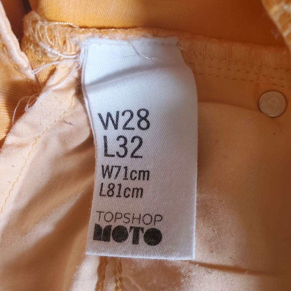 Topshop Moto Women's Jamie Skinny Jeans Light Orange Size W28 L32 - Picture 5 of 12
